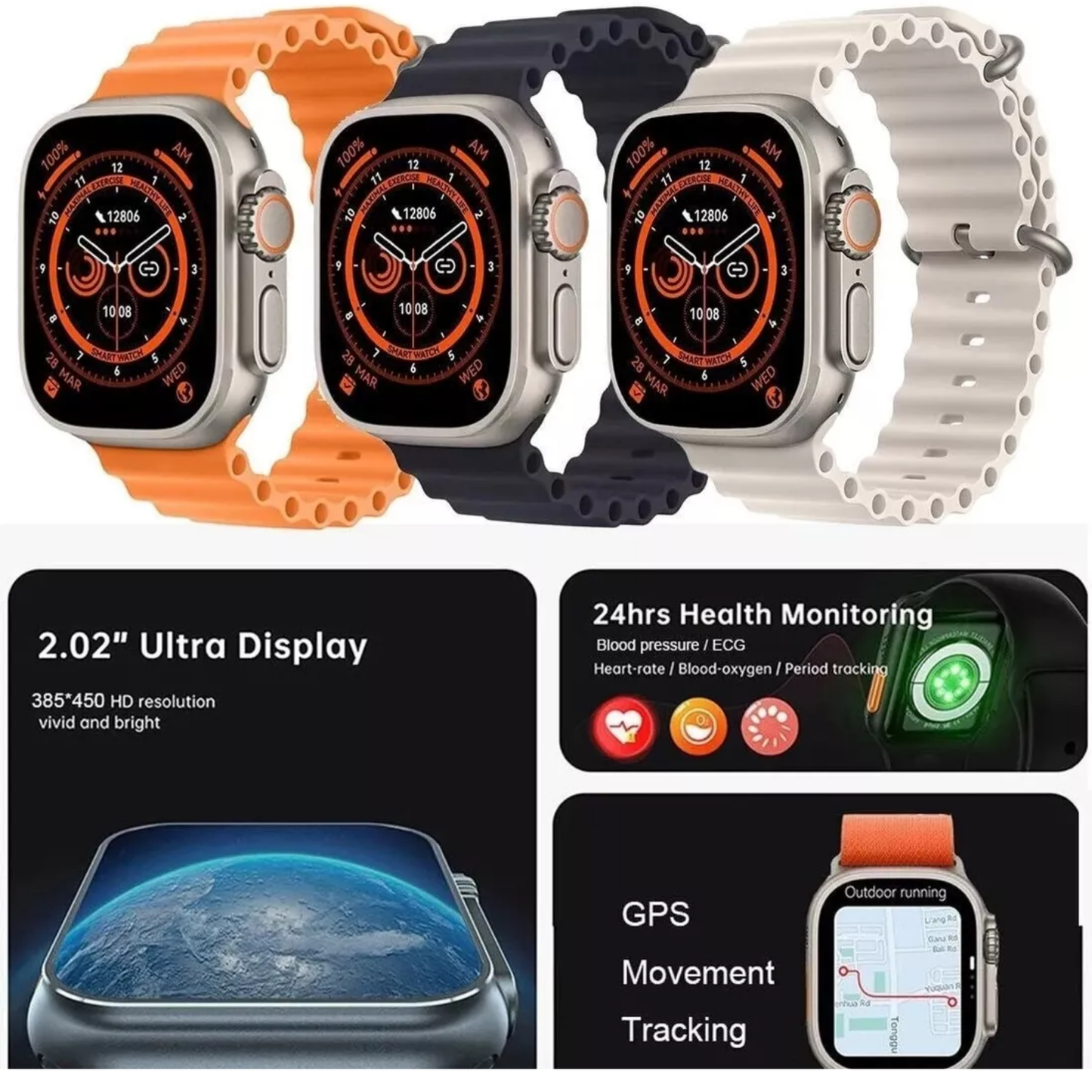 Kit Smartwatch + Audífonos + Power Bank